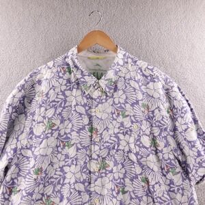 Tommy Bahama Men‎ Relax Linen Short Sleeve Hawaiian Shirt Floral Print XXLT